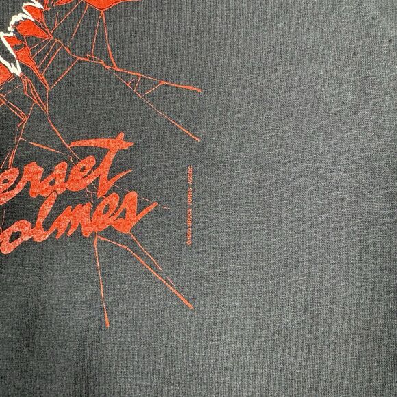 Vintage Somerset Holmes T-Shirt Men’s Large Black Pacific Comics Bruce Jones 80s - Picture 4 of 8